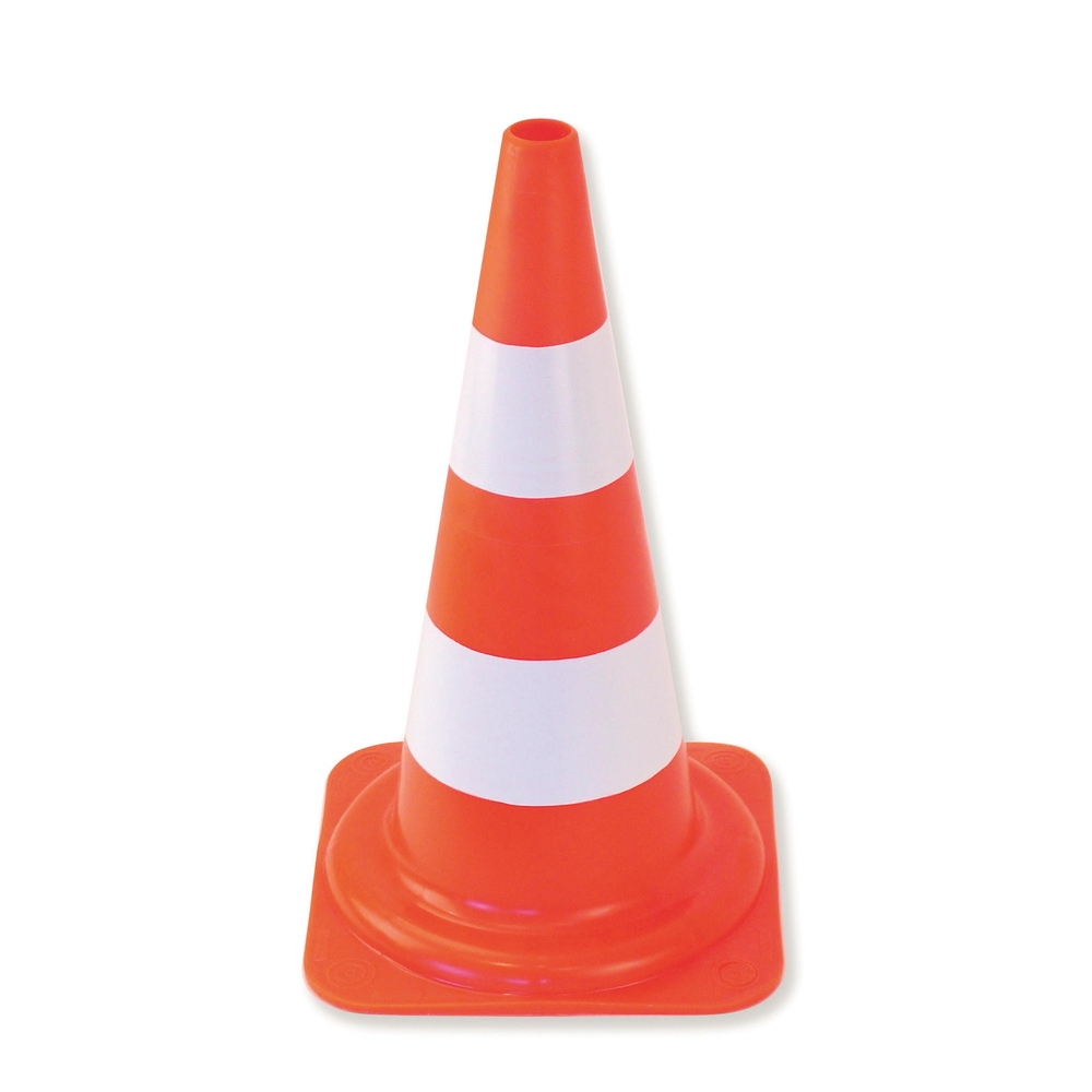 CONE DE SIGNALISATION 75 CM 2 BANDES BLANCHES MONDELIN - 801060