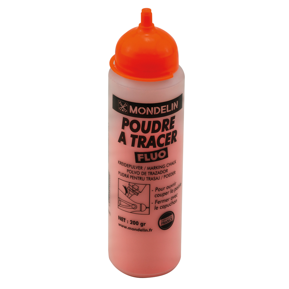 POUDRE A TRACER ORANGE FLUO - 200 G - MONDELIN - 814220