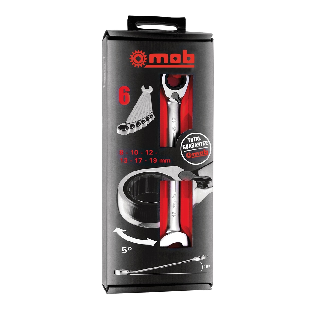 JEU 10 CLES MIXTES A CLIQUET BOITE CARTON MOB - 9002000401