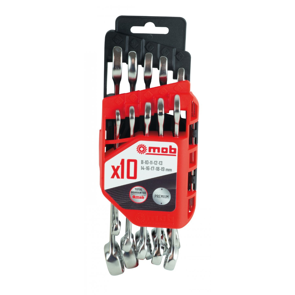 MONTURE 10 CLÉS MIXTES CLIQUET (8-10-11-12-13-14-16-17-18-19) - MOB OUTILLAGE - 9002M10001