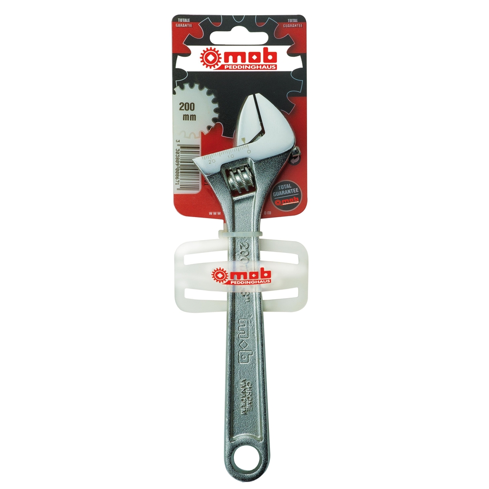 CLE A MOLETTE CHROMEE 250MM-10 SUR CARTE MOB - 9044251001