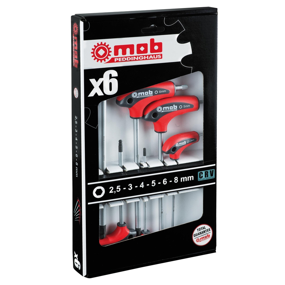 COFFRET 6 CLES MALES HEXAGONALES EN T MOB - 9068006101