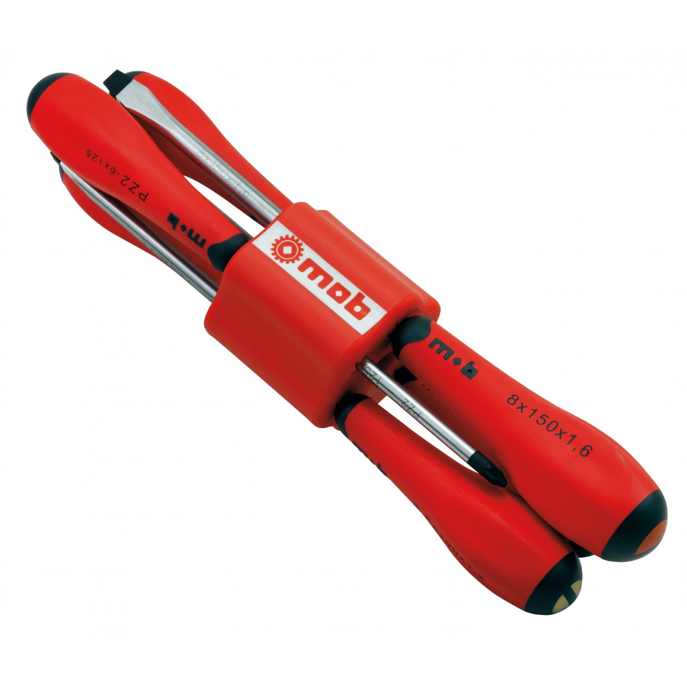 JEU 6 TOURNEVIS SUR SUPPORT UNO 4 FENTES+2 PHILLIPS - MOB OUTILLAGE - 9127061101