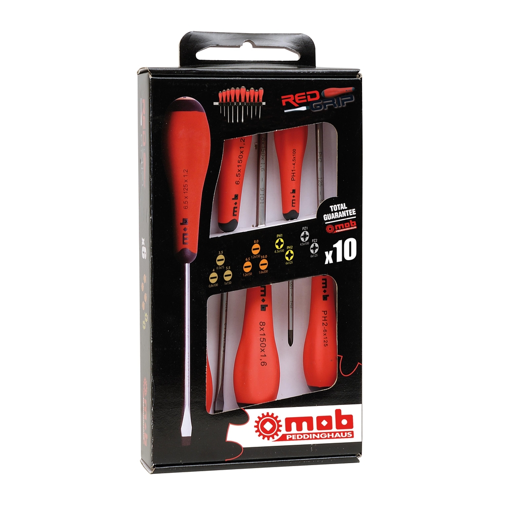 JEU 10 TOURNEVIS 6 FENTE+2 PH+2 PZ / REGLETTE MOB - 9128010001