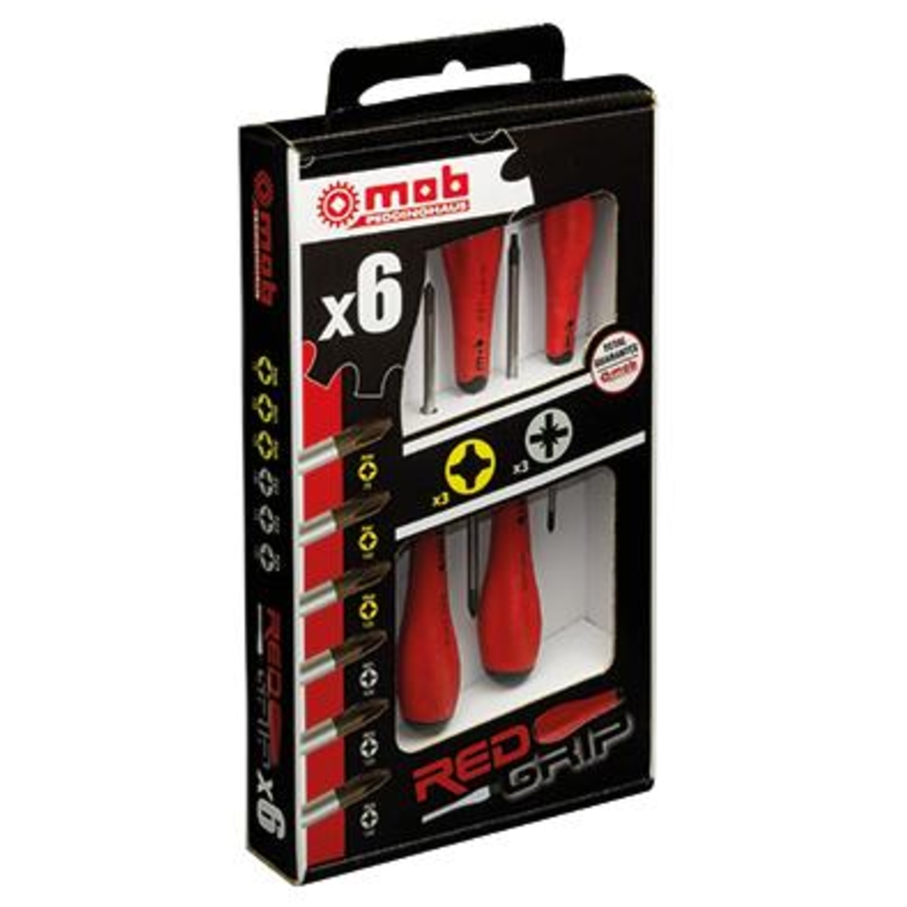 JEU 6 TOURNEVIS REDGRIP 3 PH+3 PZ MOB - 9129000601