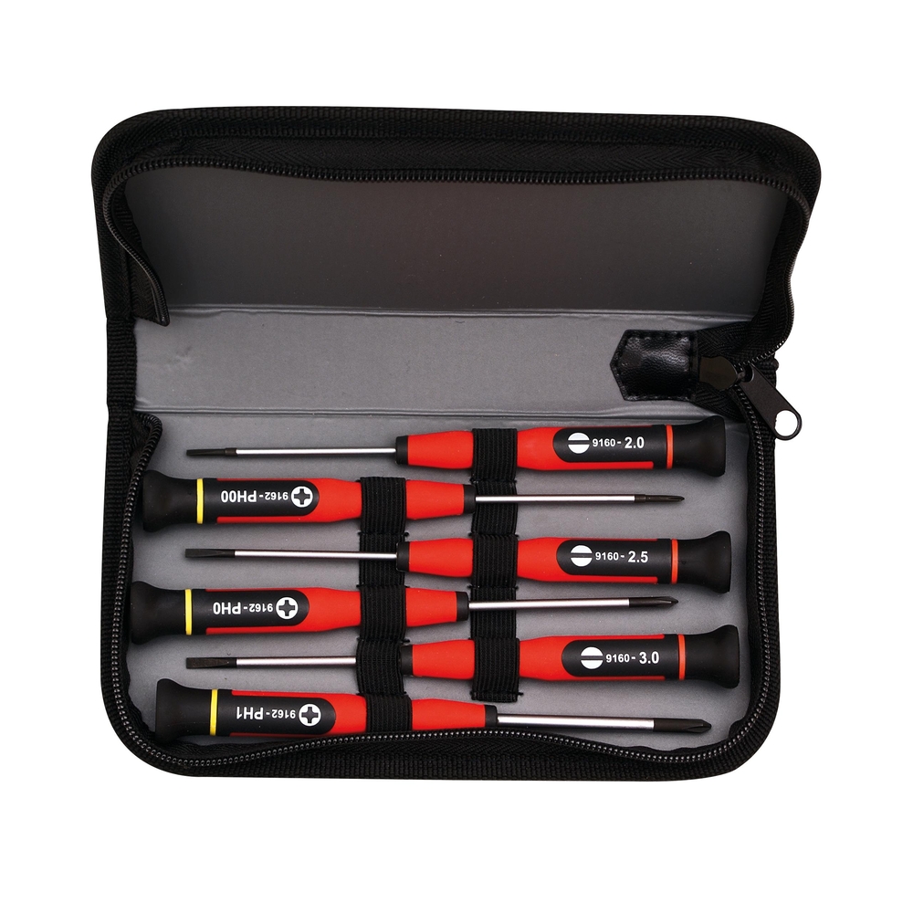JEU 3+3 TOURNEVIS PRECISION EN TROUSSE MOB - 9169010001