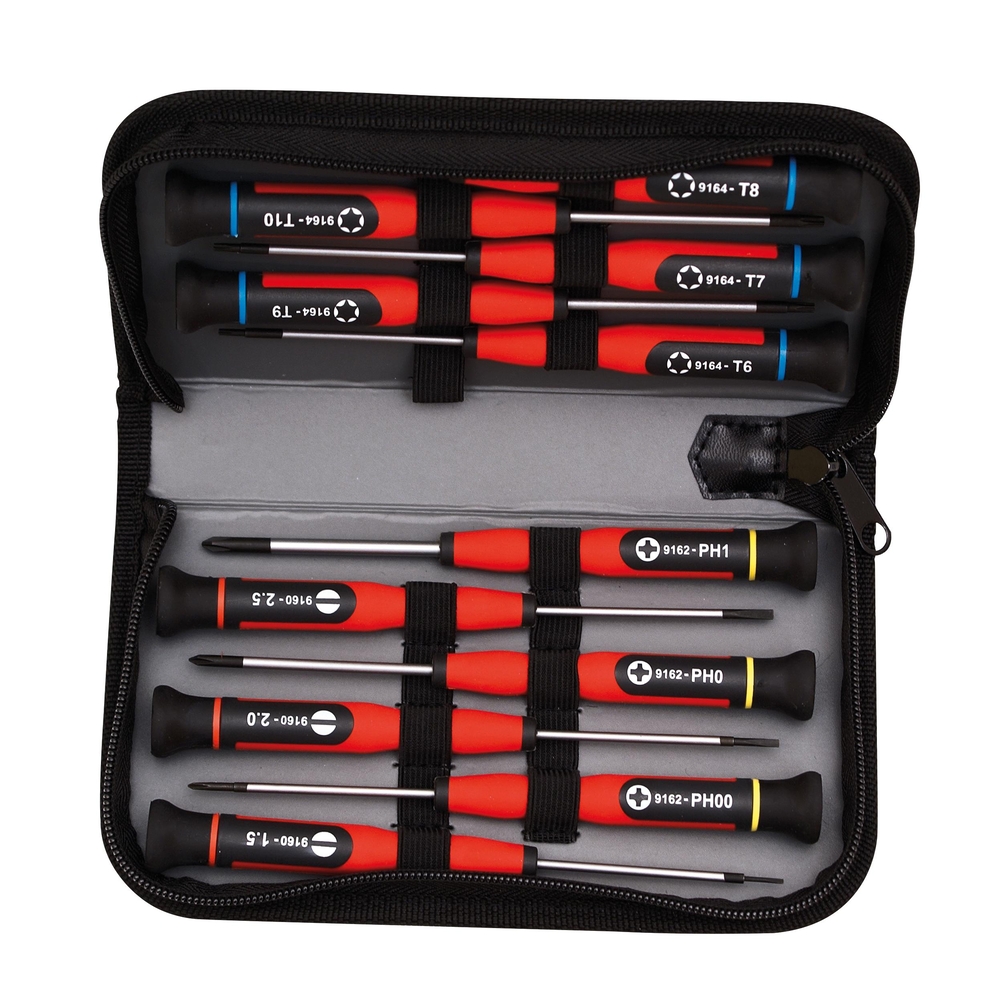 JEU 12 TOURNEVIS DE PRECISION EN TROUSSE MOB - 9169020001