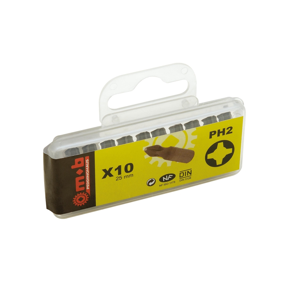 BOITE 10 EMBOUTS NUS 1/4 PH2 MOB - 919B021401