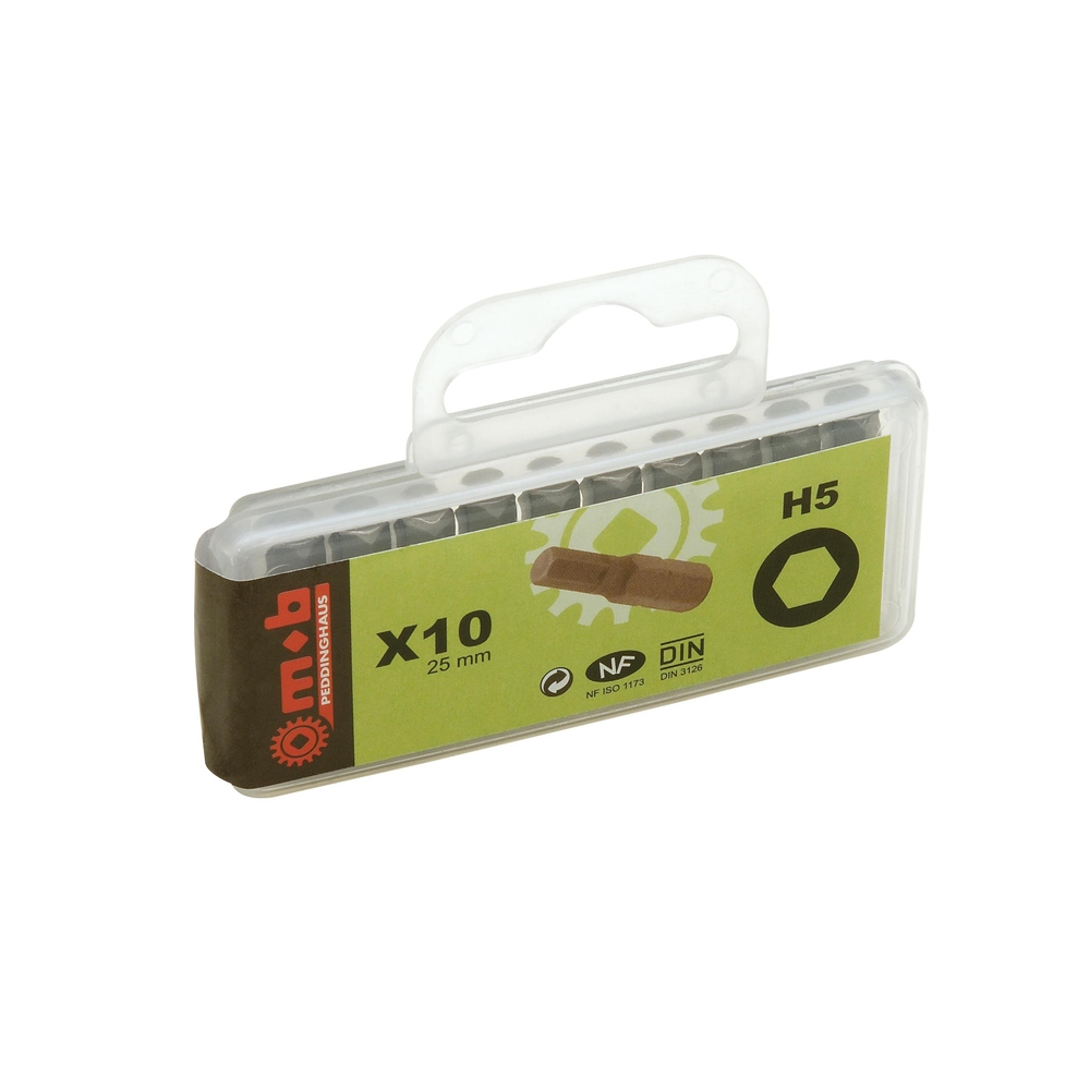 BOITE 10 EMBOUTS NUS 1/4 H3 MOB - 919E031401