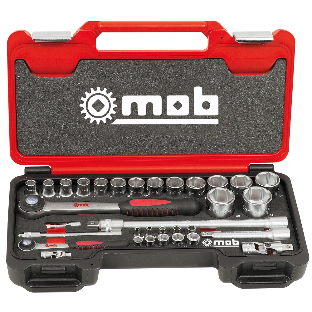 BOX MEDIUM 1/4+1/2 6 P. CLIQUET ROND 33 PCS MOB - 9436033001