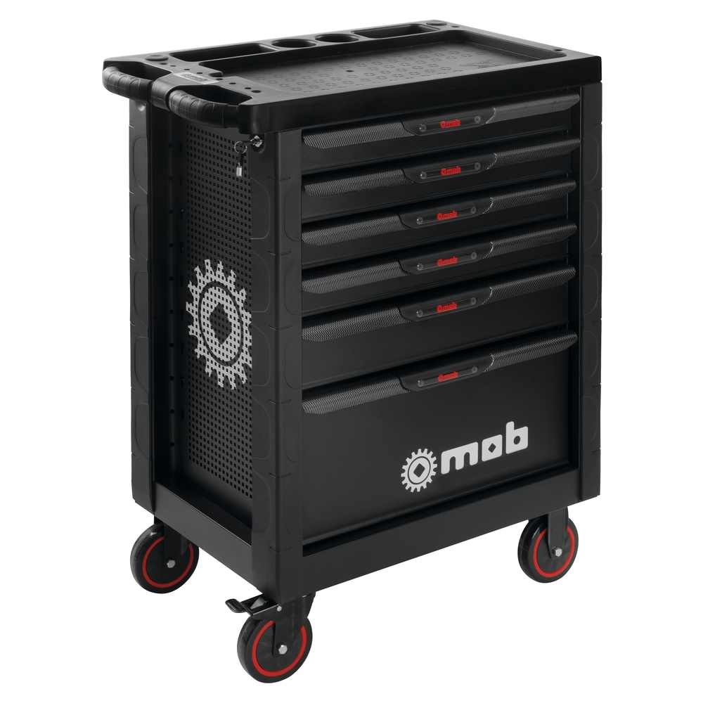 Servante Proliner 6 tiroirs noire avec 156 pièces en thermo - MOB OUTILLAGE - 9514156601