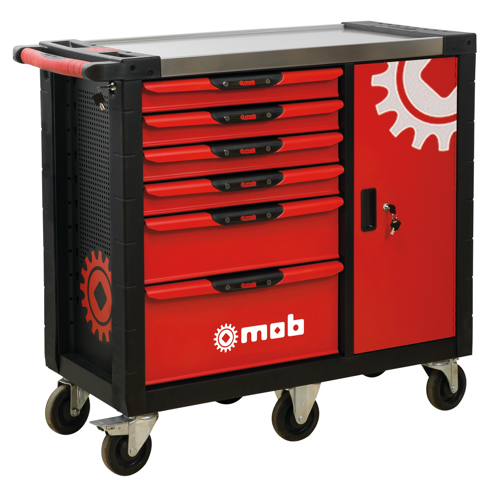 Servante XLINER 6 tiroirs et armoire + modules mousse 173 pièces - MOB OUTILLAGE - 9522173601