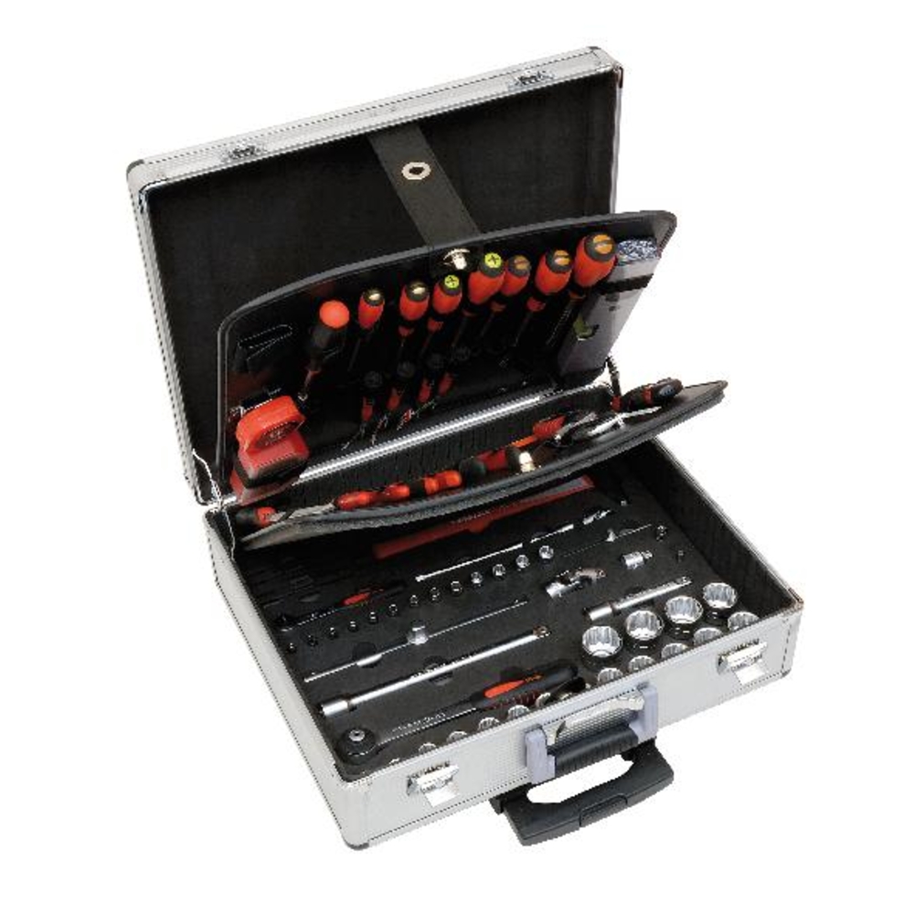 VALISE TROLLEY ALUMINIUM GARNIE 128 PIECES MOB - 9535128001