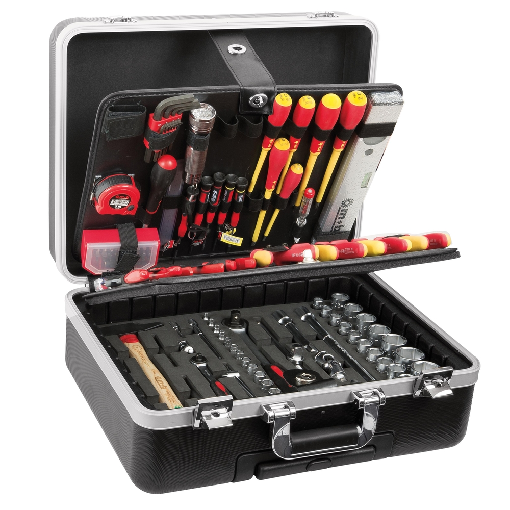 VALISE TROLLEY INTEGRE ABS NOIR 128 PCS VDE MOB - 953812800A