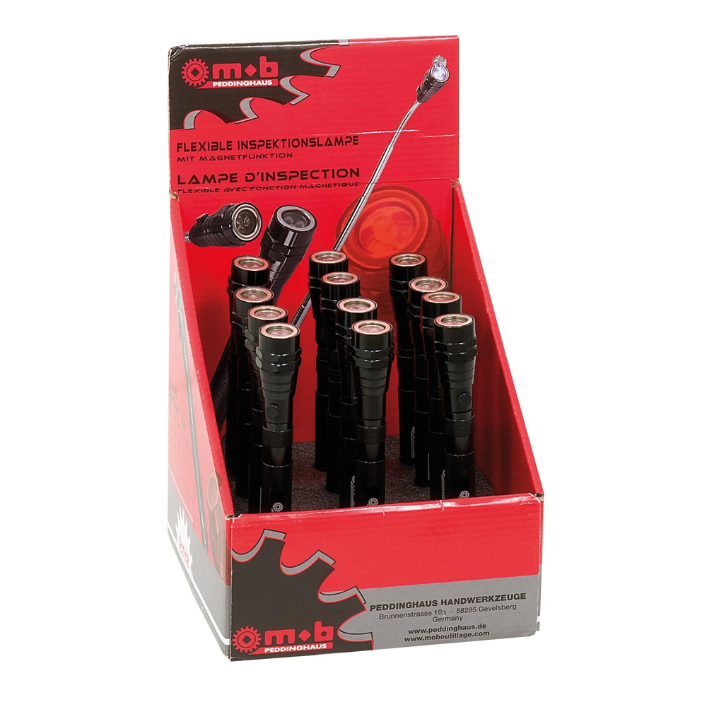PRESENTOIR12 LAMPES INSP. TELESC. FLEX. AIMANT MOB - 9604031201