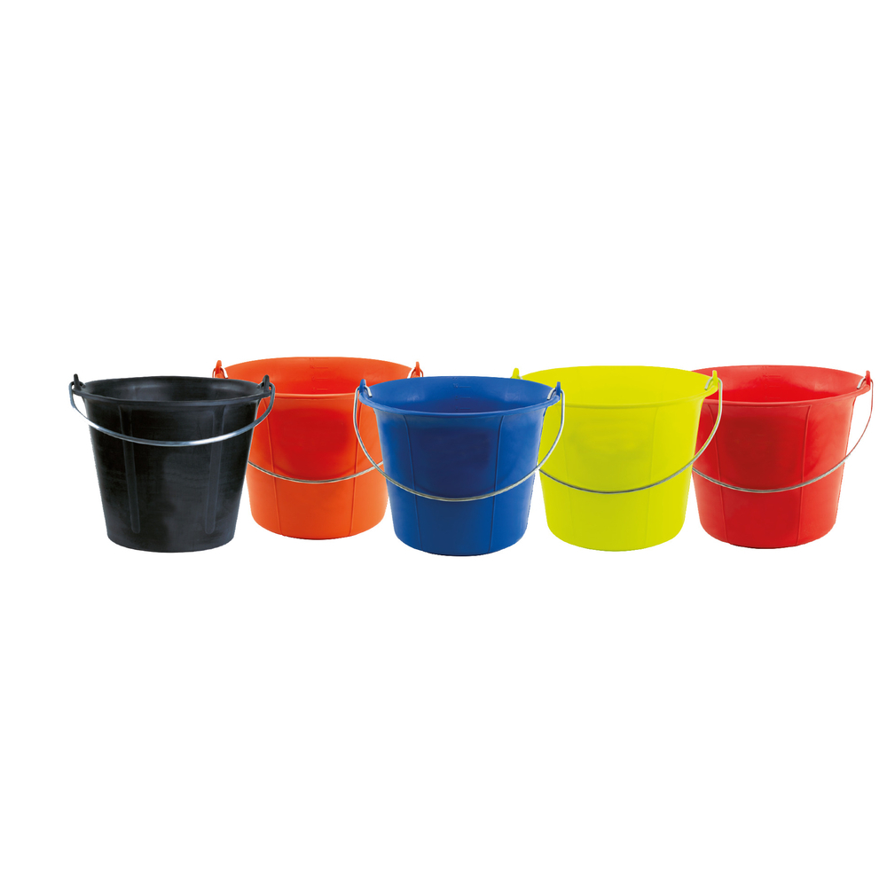 LOT 5 SEAUX PLASTIQUE 11L DE 5 COULEURS - MONDELIN - 970302