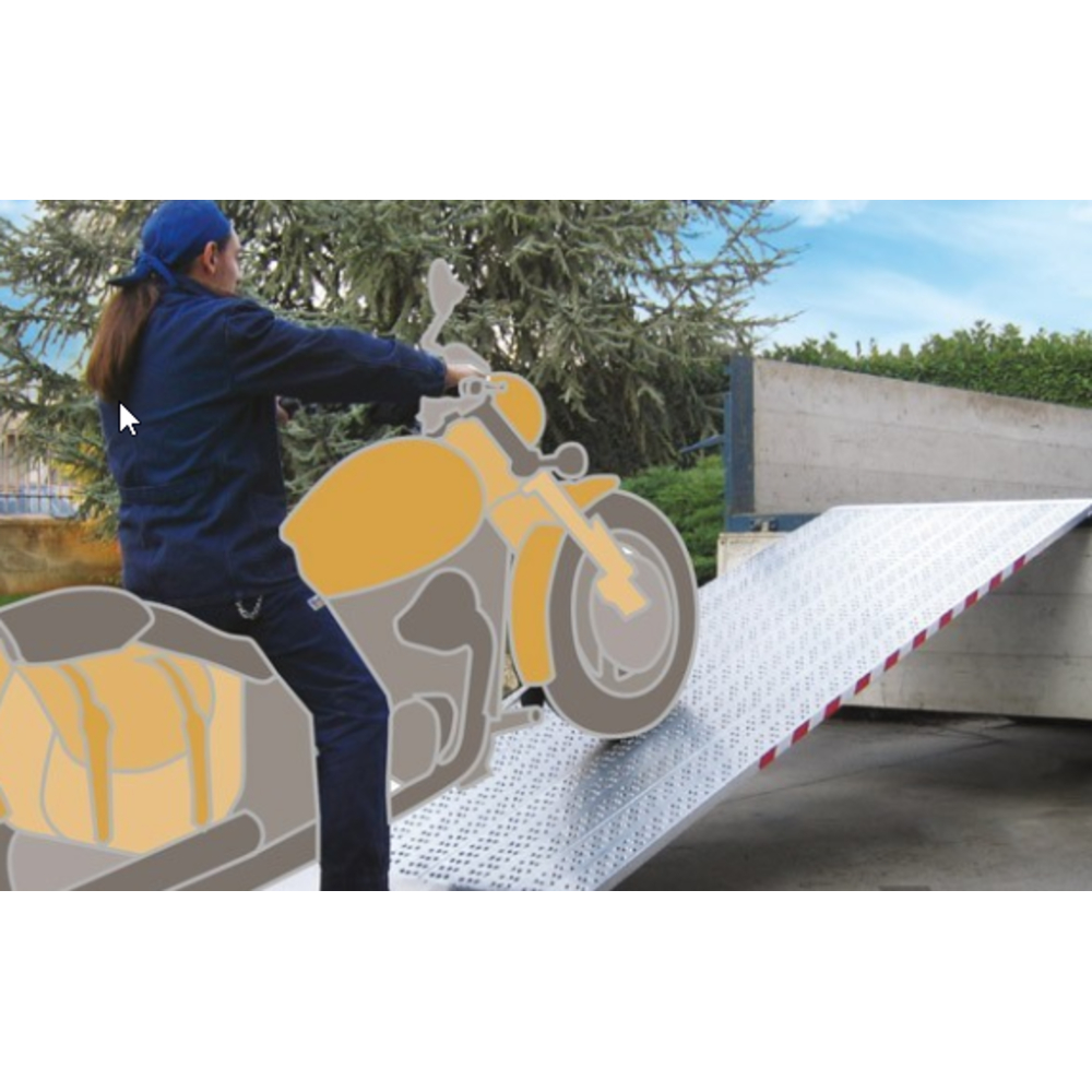 PAIRE DE RAMPES METALMEC 30 x 215 x 3000 315 Kg SANS BORDS - M076MM030SL2030