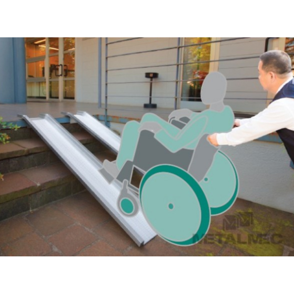 PAIRE DE RAMPES DE CHARGEMENT METALMEC 050X246X1000 AVEC BORDS - MM050B02510