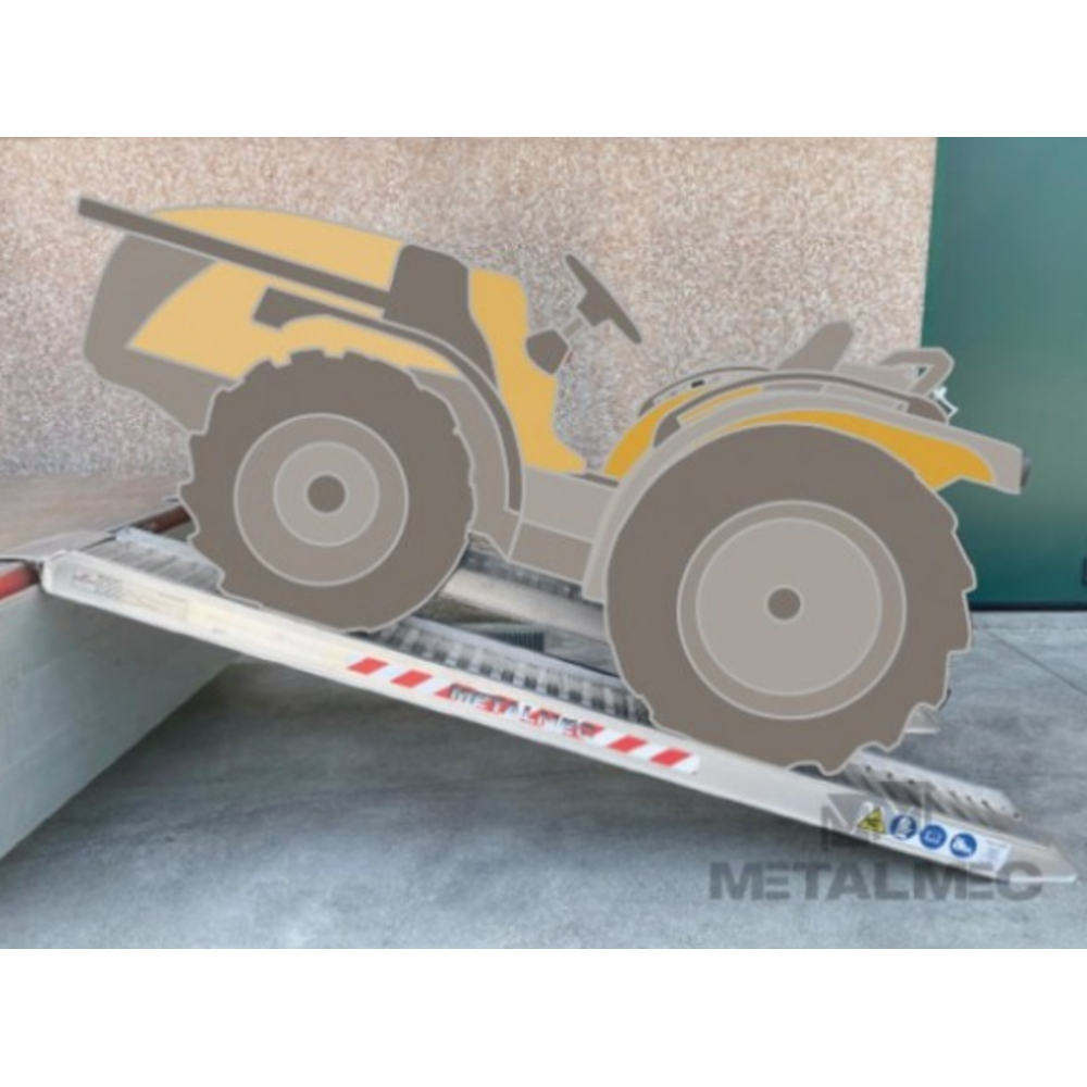 PAIRE DE RAMPES METALMEC 125 x360 x 2985 3435 Kg AVEC BORDS - MM126BL3630