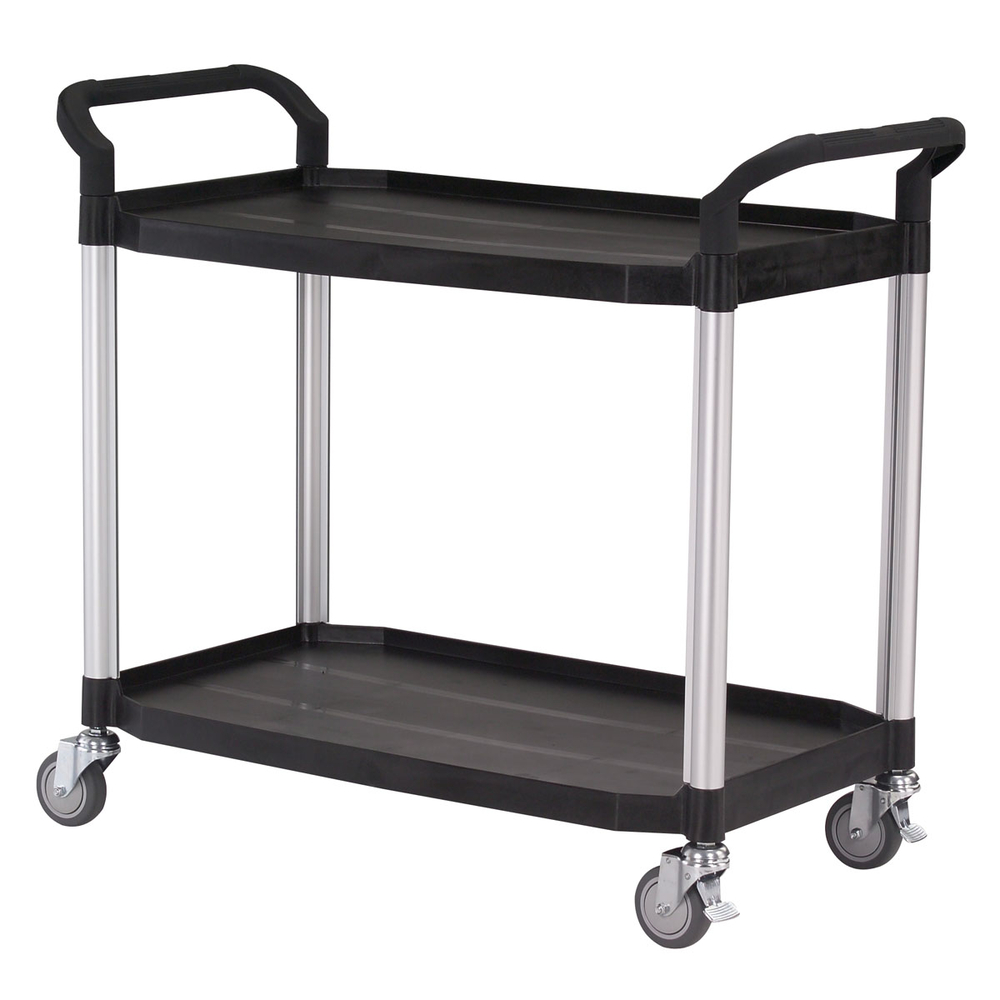 Chariot grand modèle MATADOR 808LE, 2 plateaux, noir - 12481