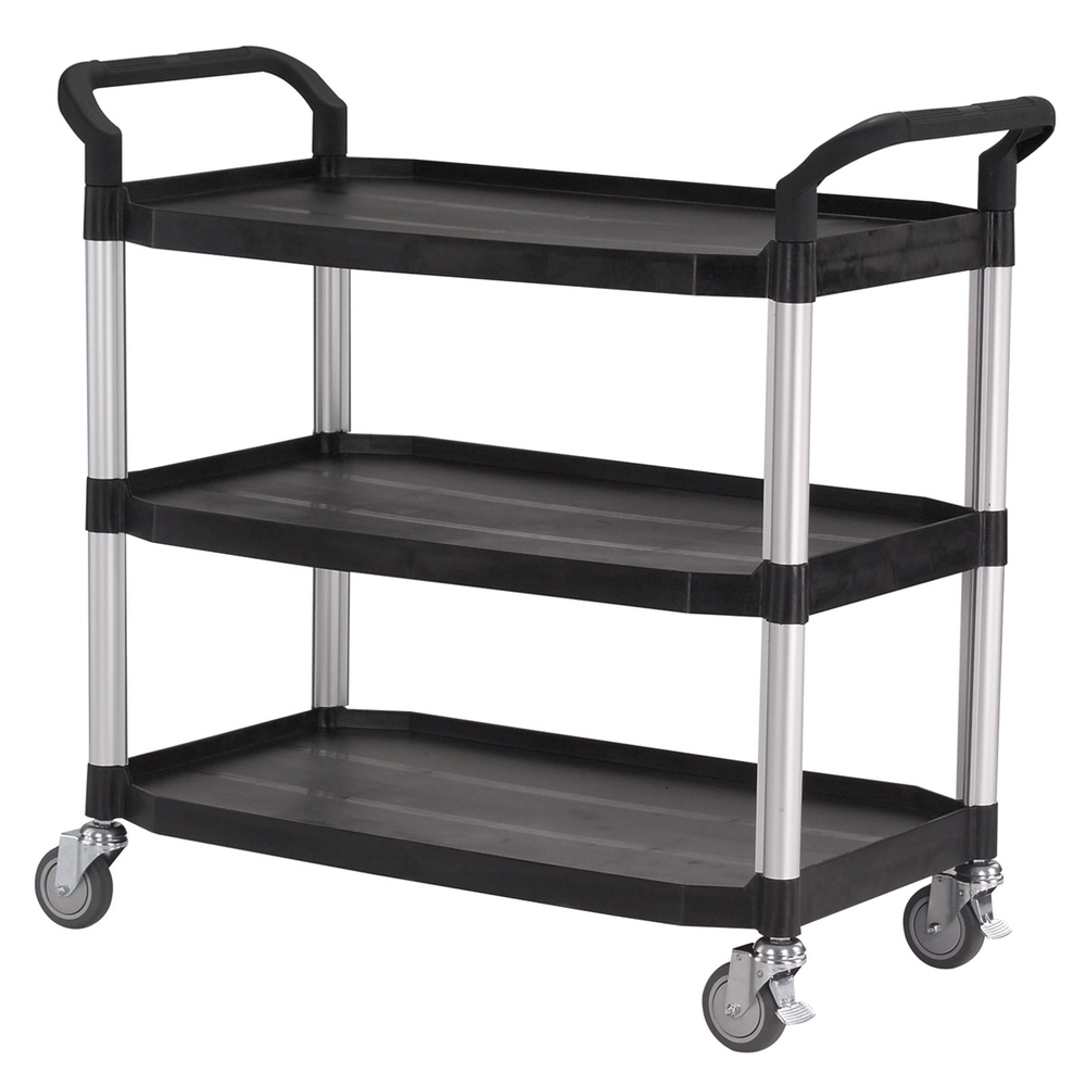 Chariot grand modèle MATADOR 808LA, 3 plateaux, noir - 12482
