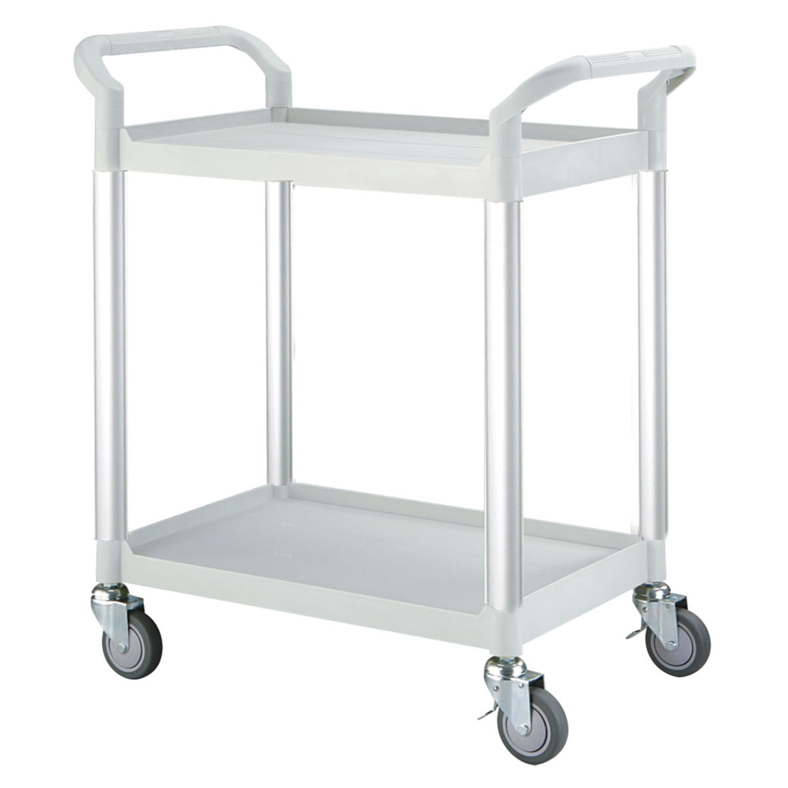 Chariot petit modèle 808E-3 2 plateaux gris/blanc 85x48x95 MATADOR - 12508