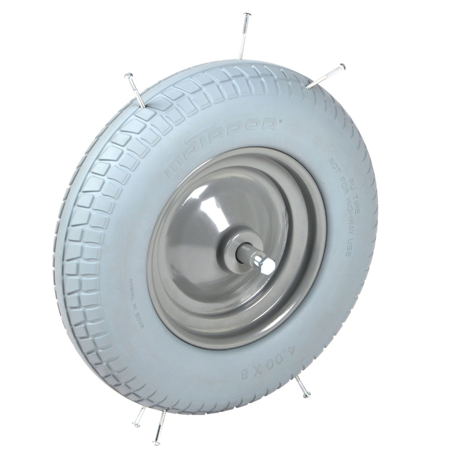 Roue de brouette increvable longueur d'axe 130 mm MATADOR - 13935
