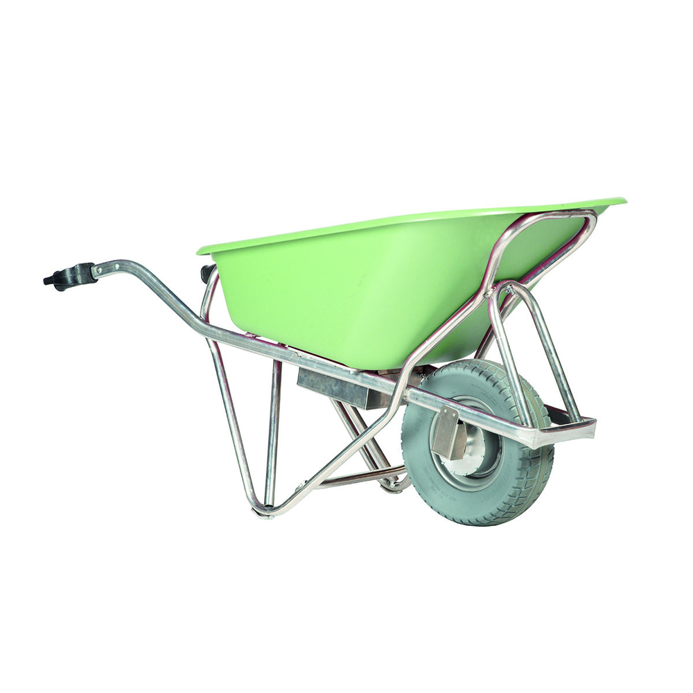 BROUETTE ELECTRIQUE VERTE 90L MATADOR - ROUE INCREVABLE, CHARGE 250KG - 18182