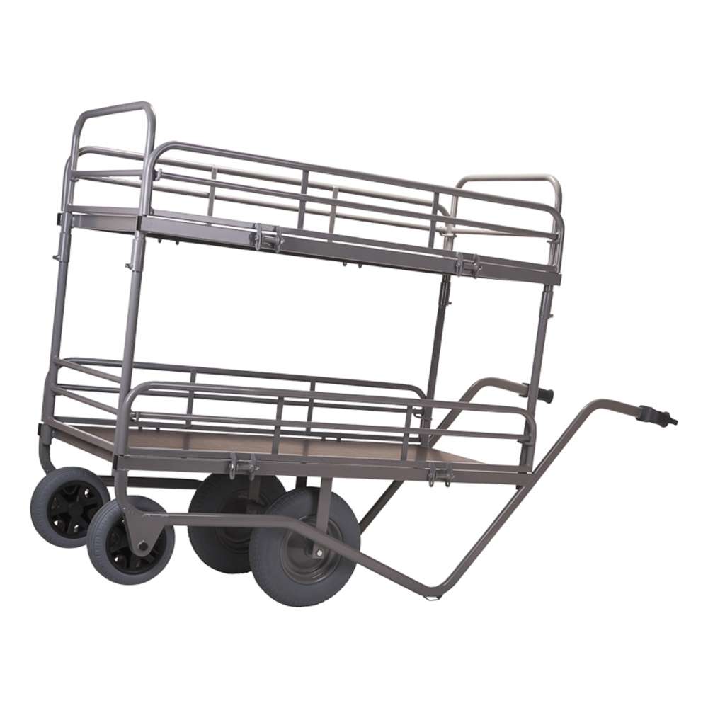 Chariot pépinière, jardin 2 plateaux MATADOR charge 100 kg avec roues increvables - 19091