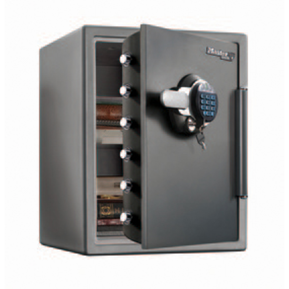 Coffre fort ignifugé 2h et étanche résistant à l'eau - Format XL avec double verrouillage MASTERLOCK - LTW205GYC