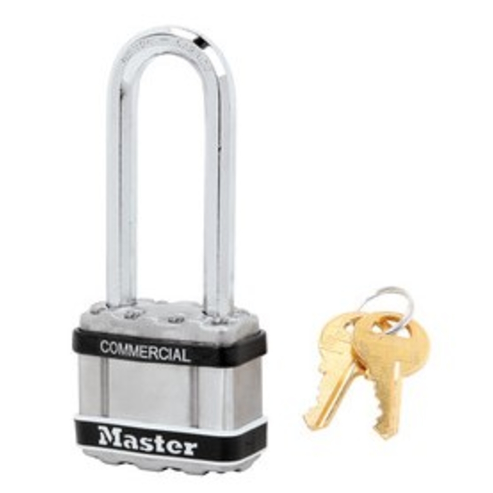Cadenas Excell Inox 44mm à clé anse extra longue MASTERLOCK - M1LJSTS