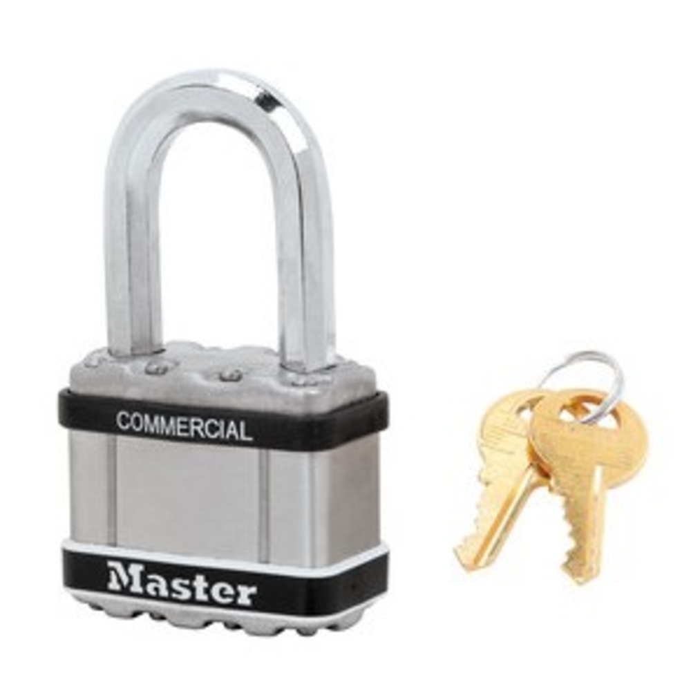 Cadenas Excell Inox 50mm à clé anse longue MASTERLOCK - M5LFSTS