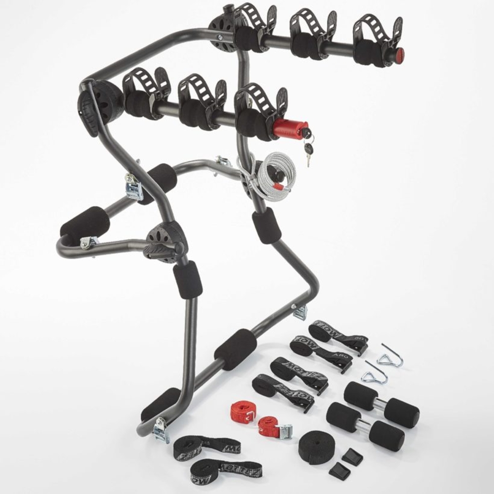 Porte-vélos 3 vélos sur Hayon à Fixation sur Barres de toit ou barre Railing - MOTTEZ - A016P3