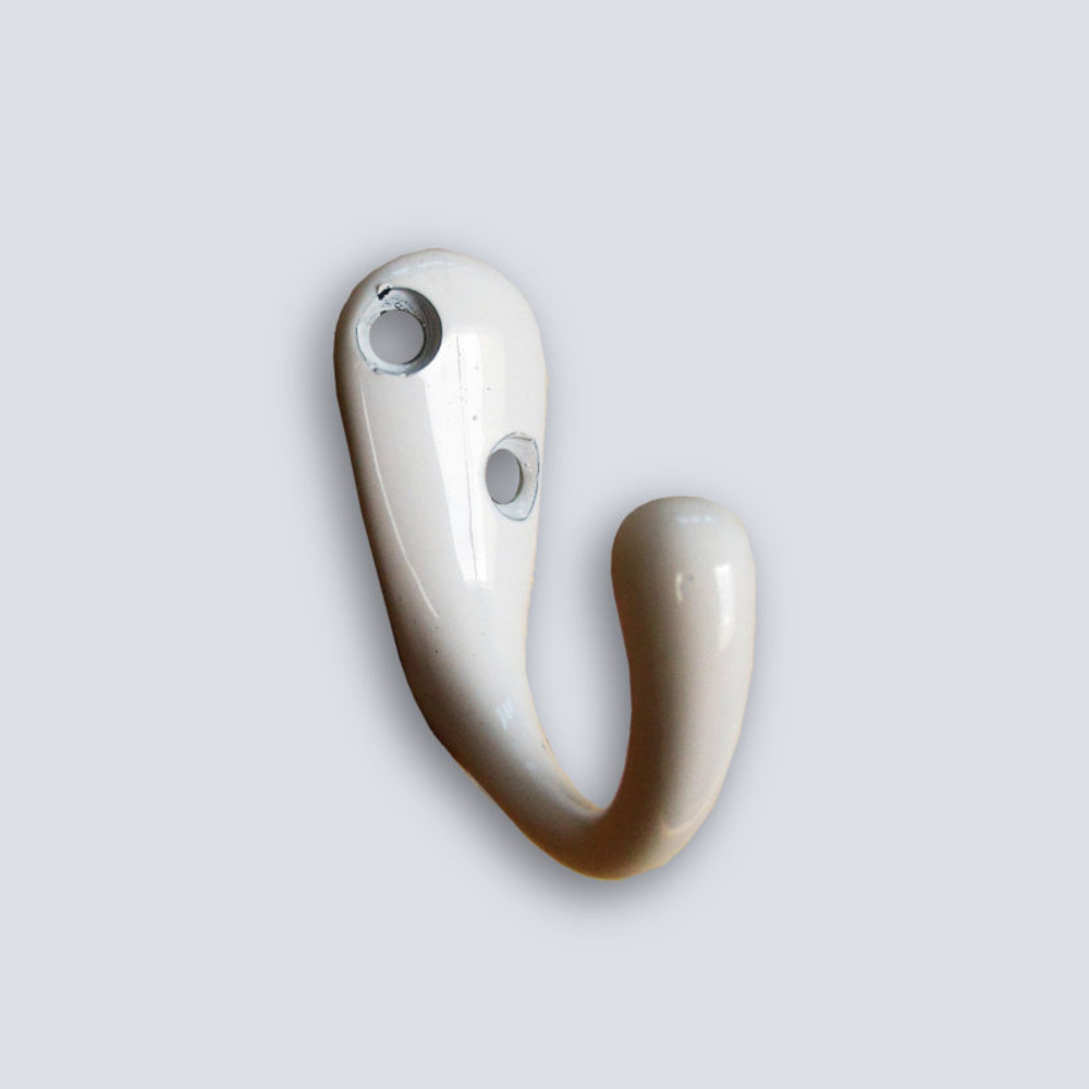 Crochet simple en zamac blanc - MOTTEZ - B069B2BC