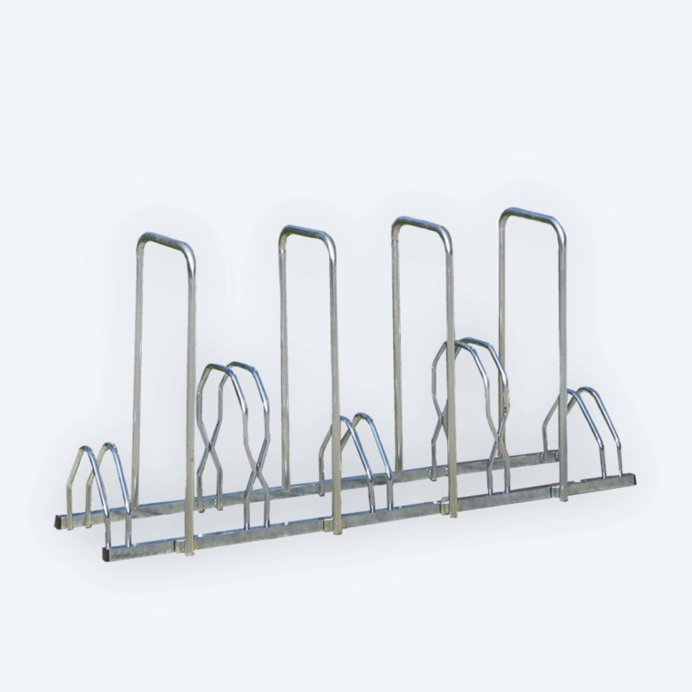 Râtelier 5 vélos sur 2 niveaux avec 4 arceaux pour antivol - MOTTEZ - B129AR