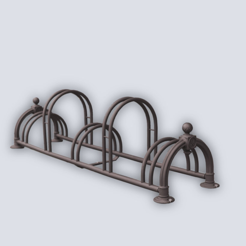 Range 5 vélos Versailles double niveau coloris rouille - MOTTEZ - B129USRG