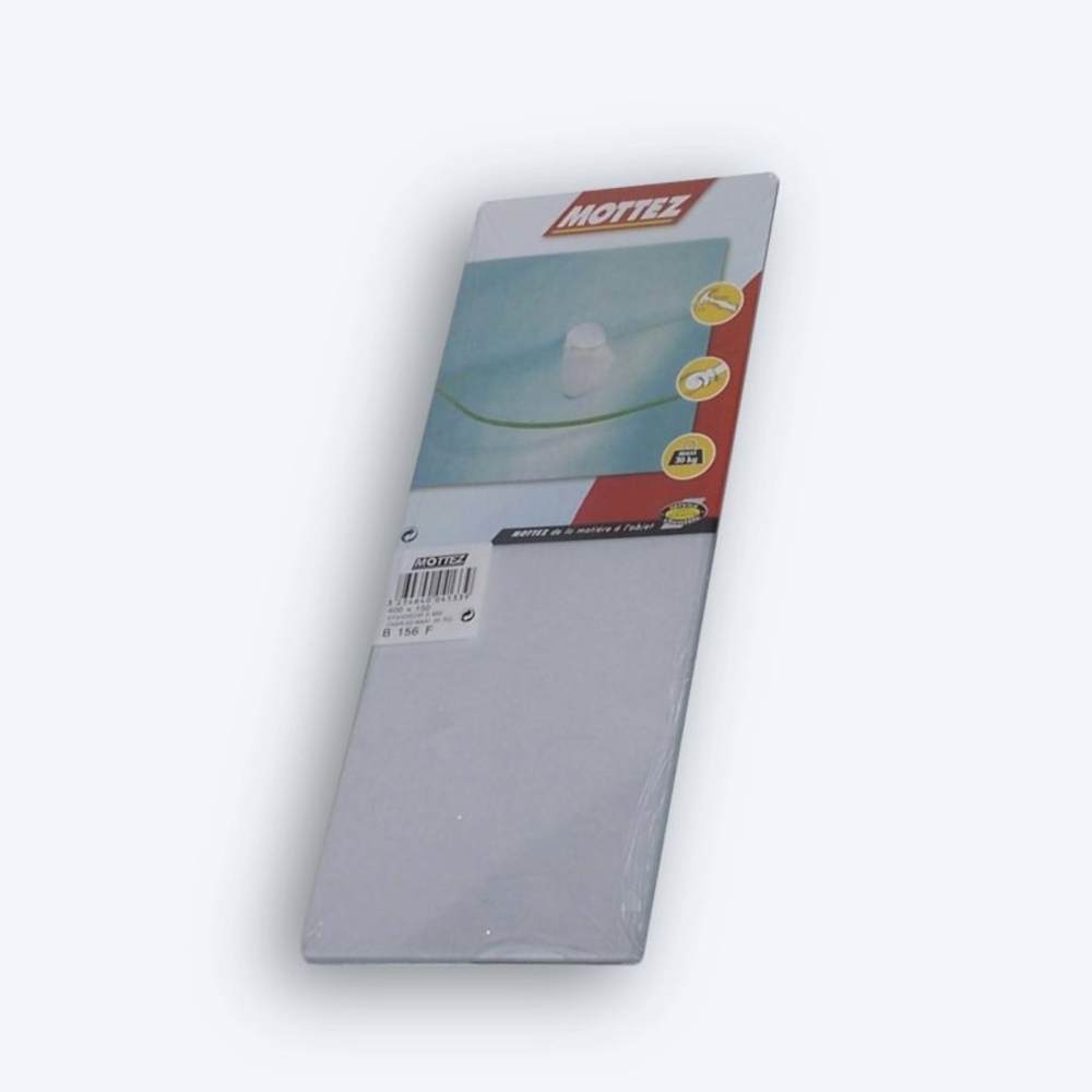 Tablettes verre transparente 2 coins carrés 40 x 15 cm - MOTTEZ - B156F