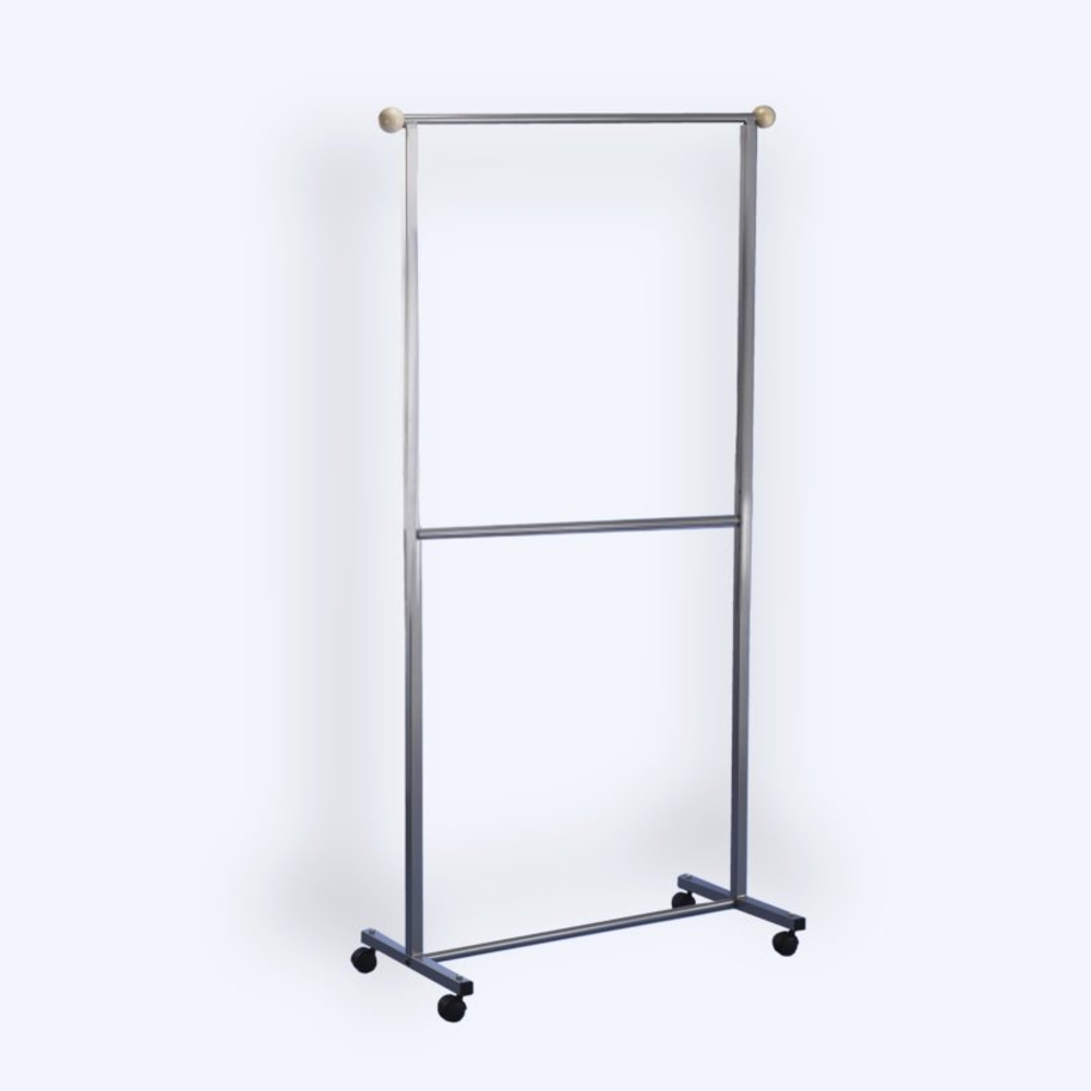 Penderie double niveau grise - MOTTEZ - B180C