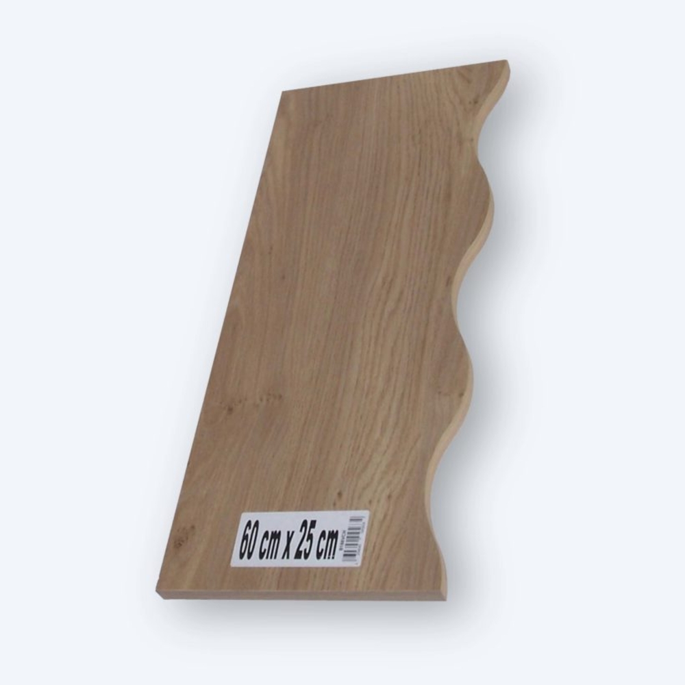 Tablettes bois vague - 60 x 25 cm Chêne rustique - MOTTEZ - B186VCH