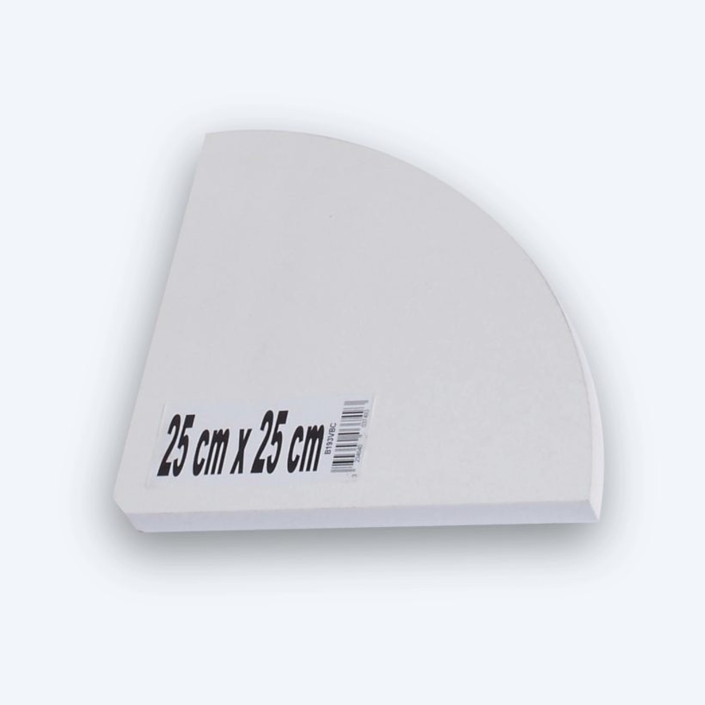 Tablettes bois 1/4 rond - 25 x 25 cm finition Blanc - MOTTEZ - B193VBC