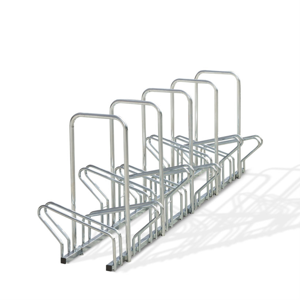 Range 10 vélos au sol Modèle Hollande face à face avec arceaux pour antivol - MOTTEZ - B197AR