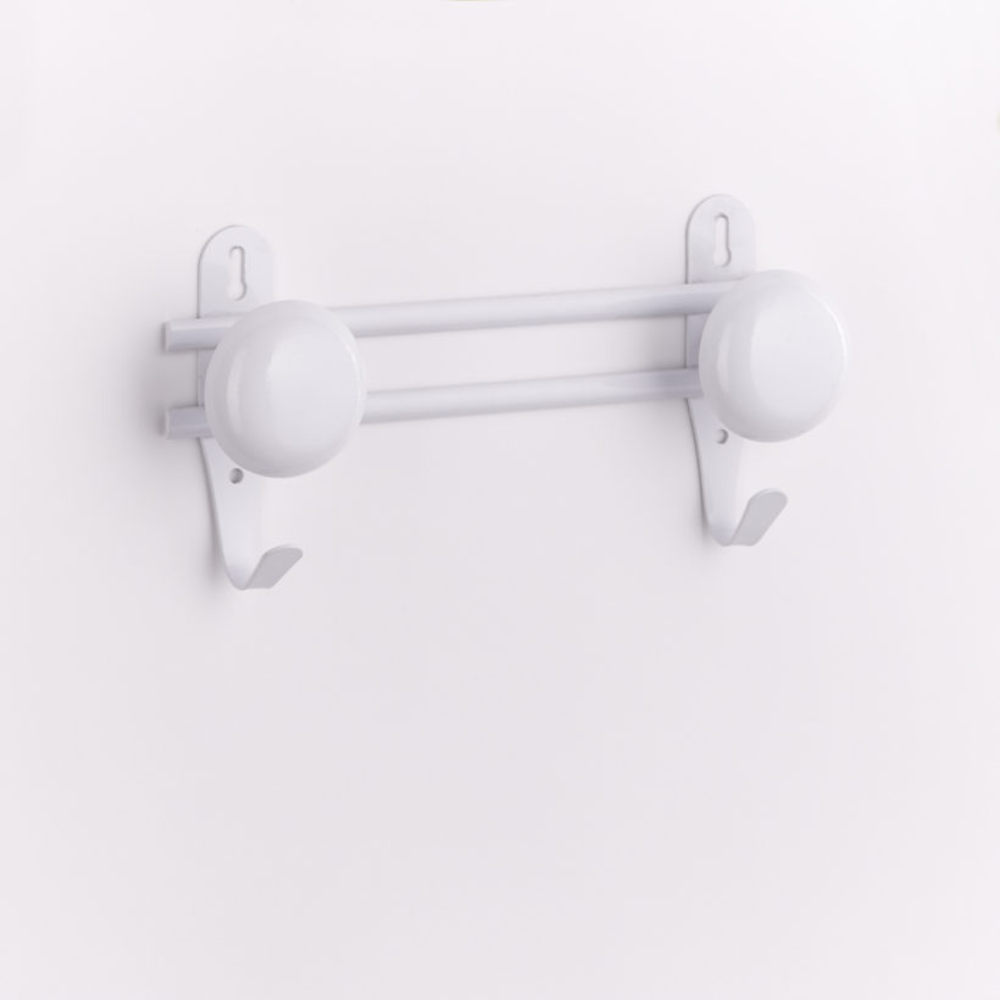 Portemanteaux métal 2 têtes - coloris blanc - MOTTEZ - B220V2BC