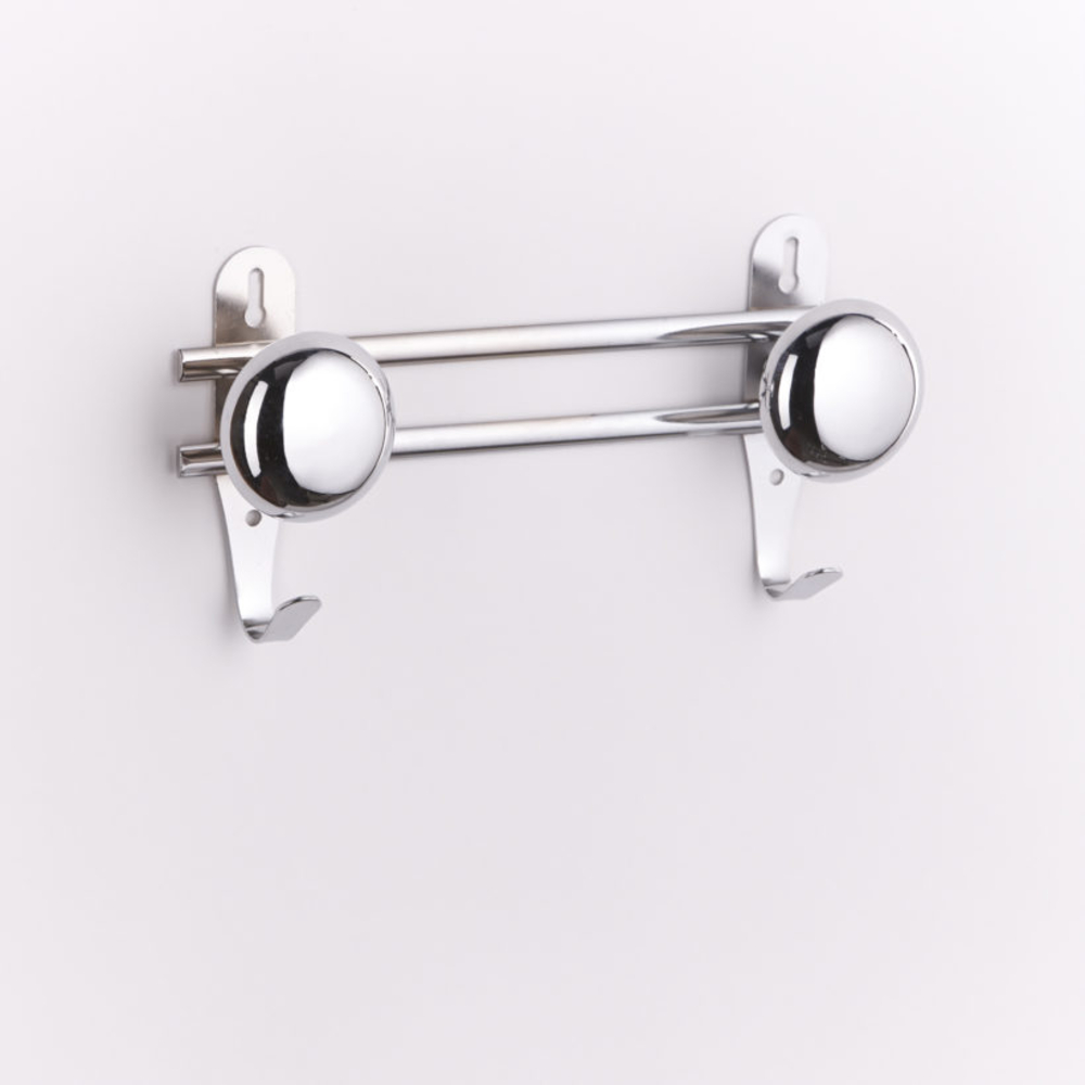 Portemanteaux métal 2 têtes - coloris chrome - MOTTEZ - B220V2CH