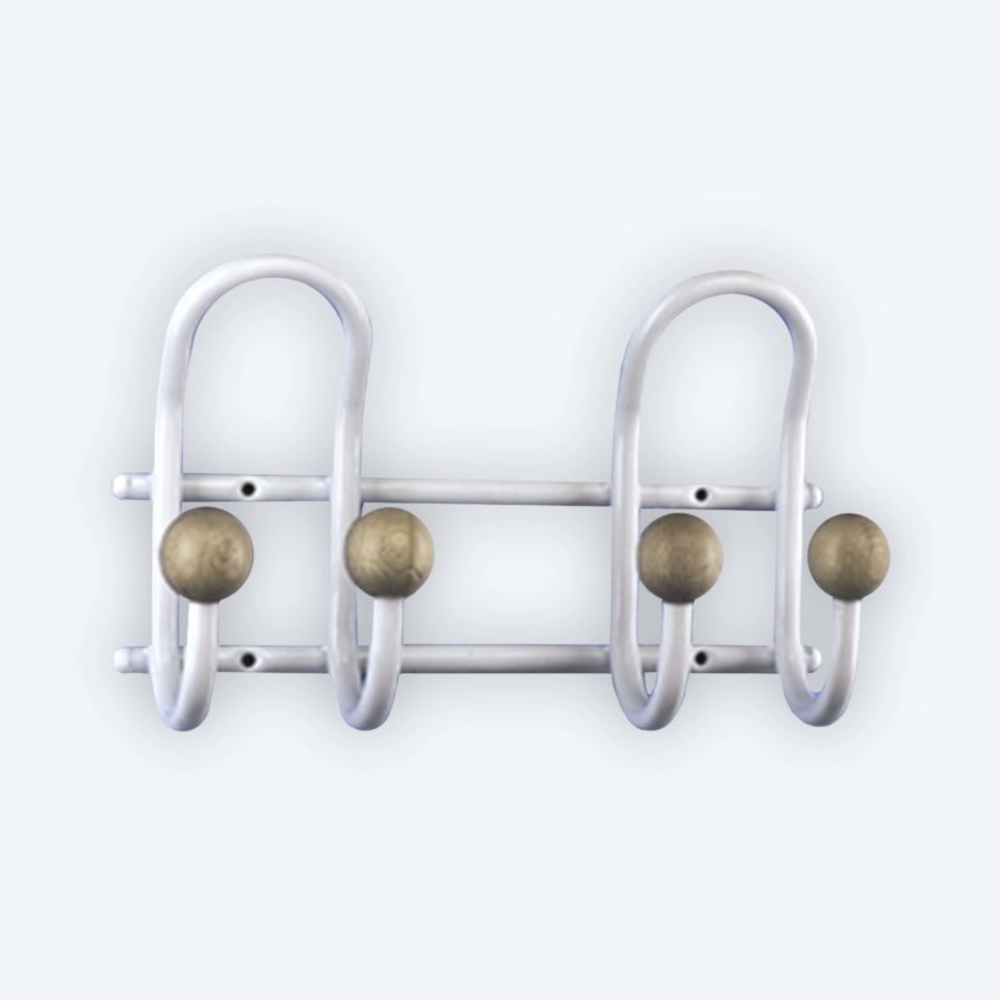 Portemanteaux 2 patères + 4 crochets - MOTTEZ - B222VBC