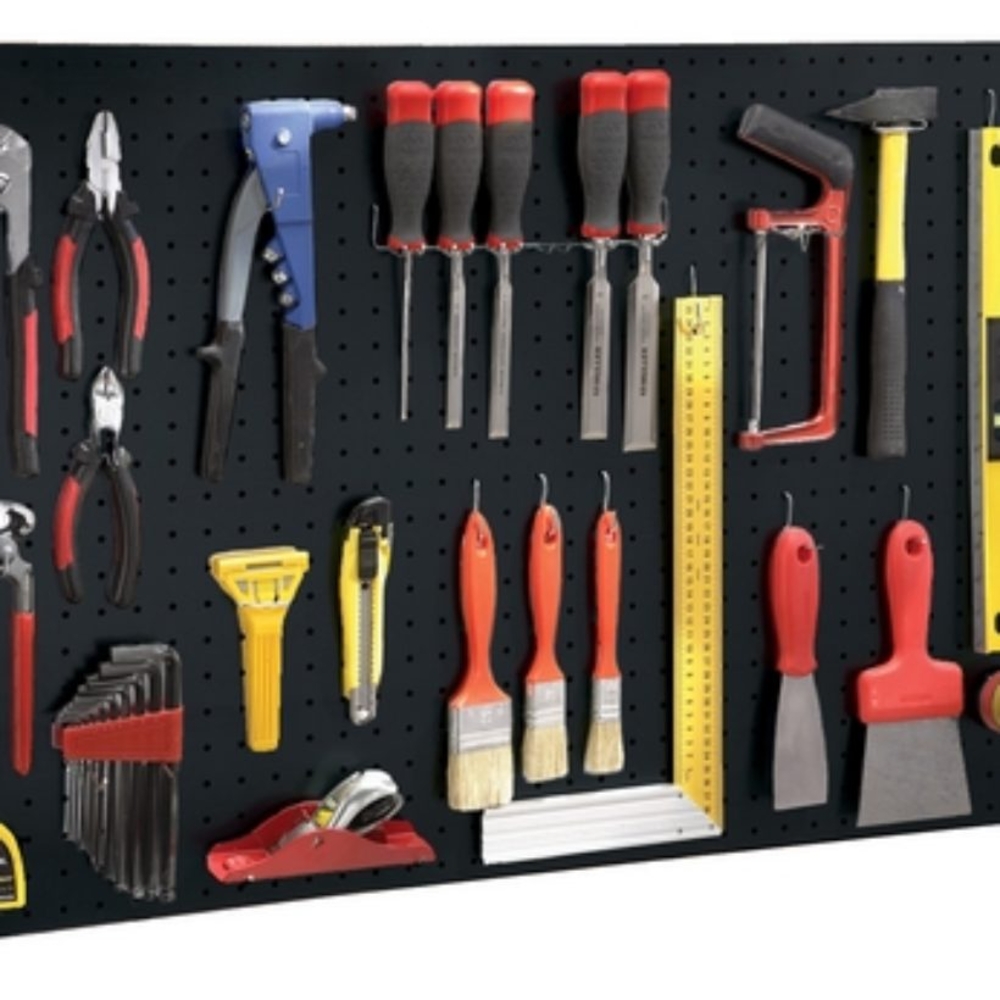 Panneau perforé en tôle peinte en noir - MOTTEZ - B259VNO