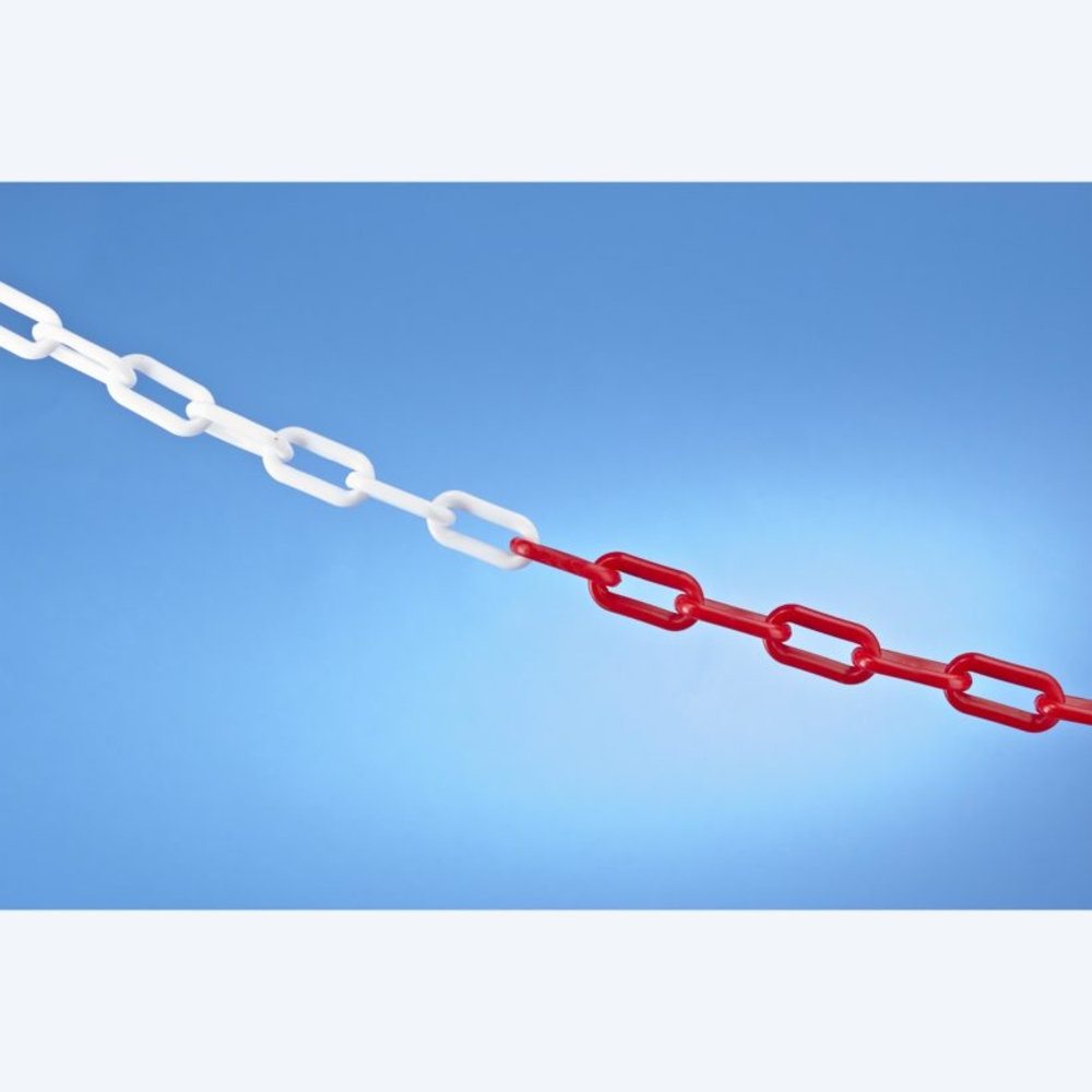 Chaîne polyamide 25 mètres blanche & rouge - MOTTEZ - B333SBCRG