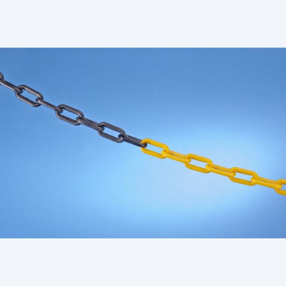 Chaîne polyamide 25 mètres jaune & noire - MOTTEZ - B333SJANO