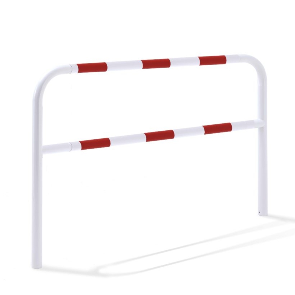 Barrière de protection à sceller Ø 40mm- Longueur 200m Blanc avec 6 bandes rouges - MOTTEZ - B352ZBR