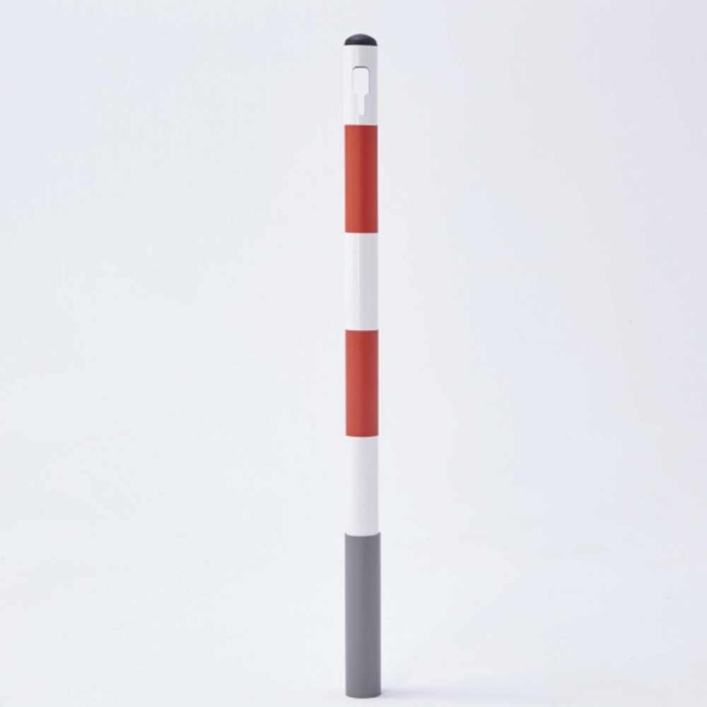  Potelet 100 cm – Blanc / rouge  - MOTTEZ - B361CBR