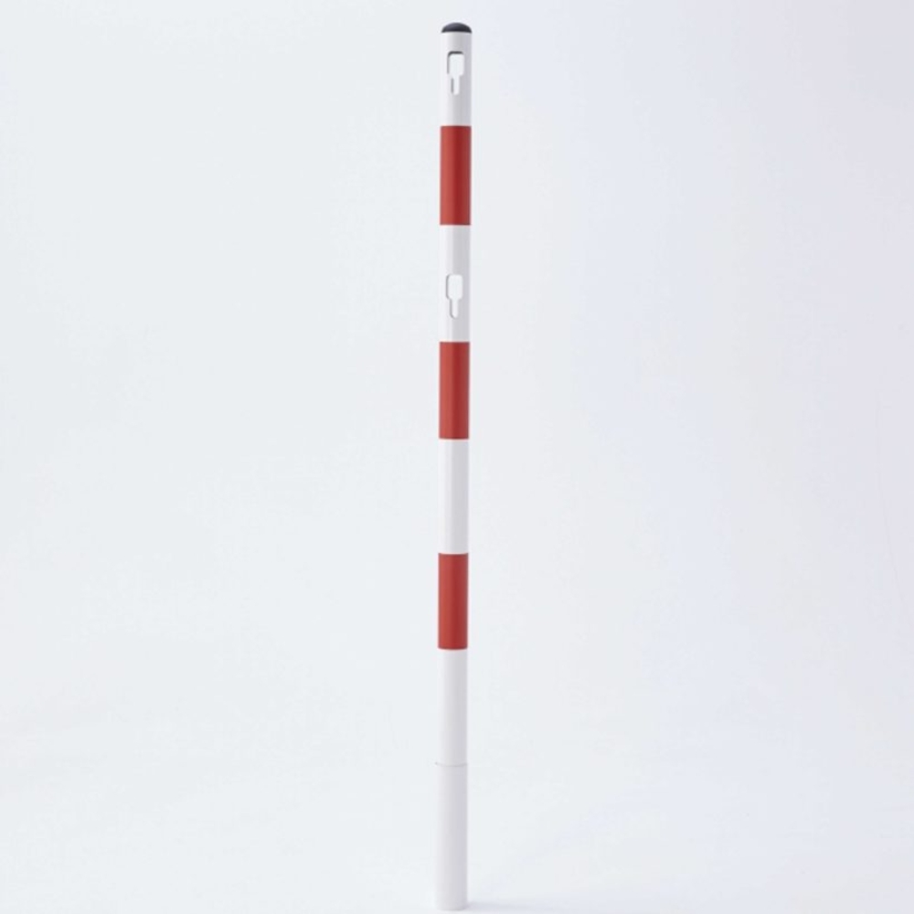  Potelet 150 cm – Blanc / rouge  - MOTTEZ - B362CBR